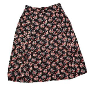 Vintage CW Classics Multicolor Floral Midi Skirt Size Medium